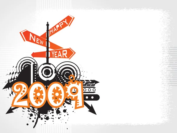 Nouvelle bannière année 2009, design45 — Image vectorielle