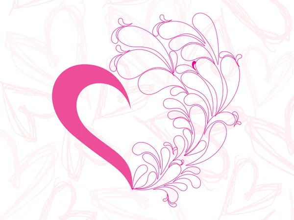 Kreative rosa Herz Hintergrund — Stockvektor