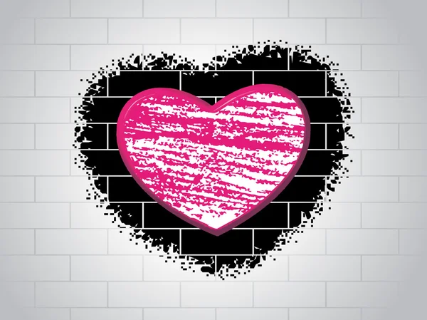 爱与砖设计背景 — 图库矢量图片