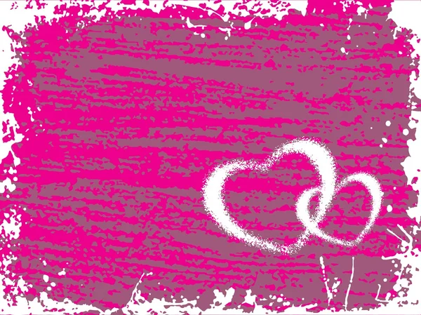 Coeur avec fond grunge — Image vectorielle