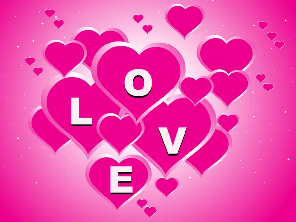ピンクのバレンタイン愛の背景 — ストックベクタ