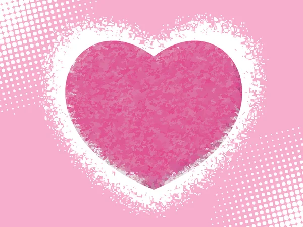 Abstrahieren Sie ein rosa Herz mit Hintergrund — Stockvektor