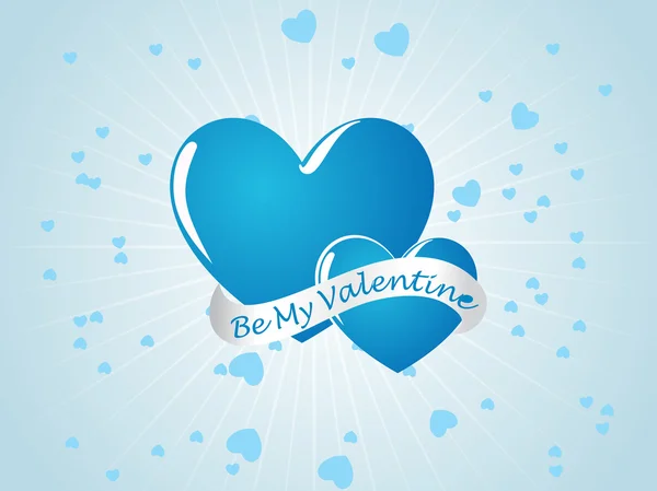 Sky blue valentine card — Stock Vector