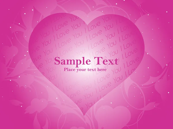 Romantisk rosa valentine illustration — Stock vektor