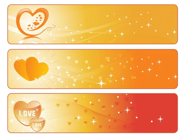 Design abstrato banner do amor — Vetor de Stock