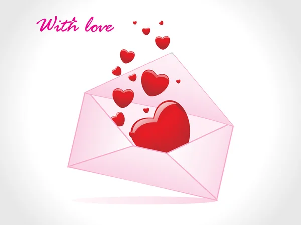 Valentine kärlek envlop — Stock vektor