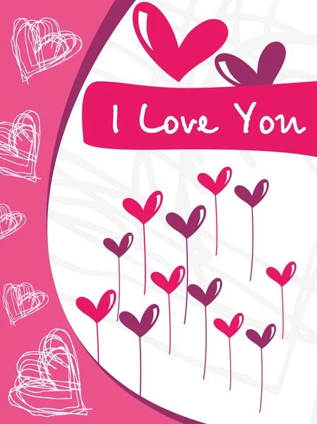 Love Card mit flippigem Design — Stockvektor