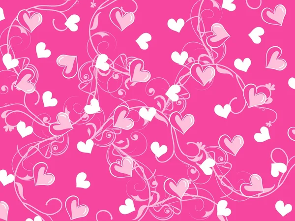 Valentine nahtlosen Hintergrund mit Herz — Stockvektor