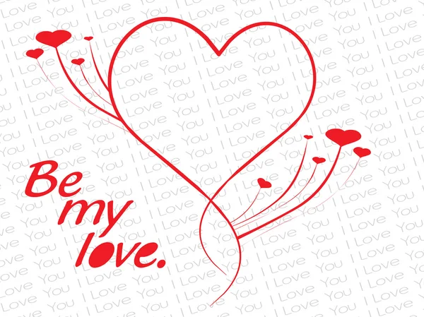 Ilustración de tarjetas de diseño de amor simple — Archivo Imágenes Vectoriales
