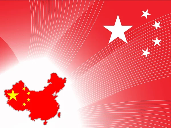 Hintergrund mit China-Karte — Stockvektor