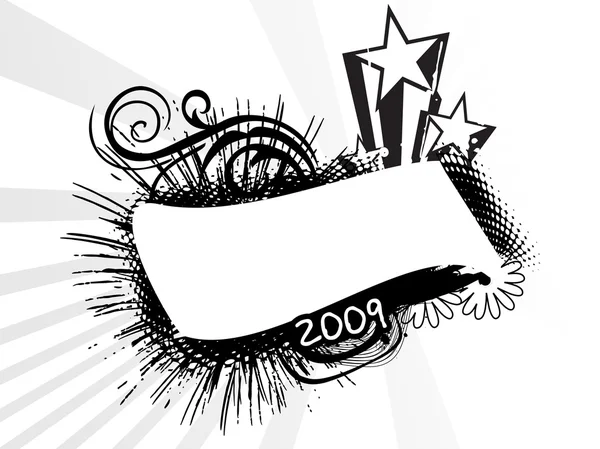 Новогодний баннер 2009 года, design3 — стоковый вектор