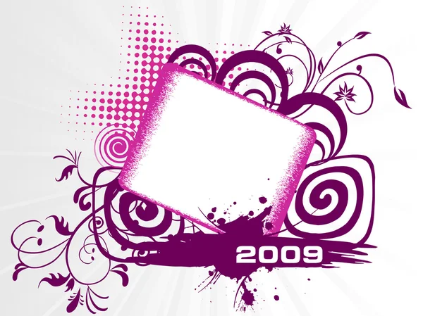 新的一年 2009年横幅 design4 — 图库矢量图片