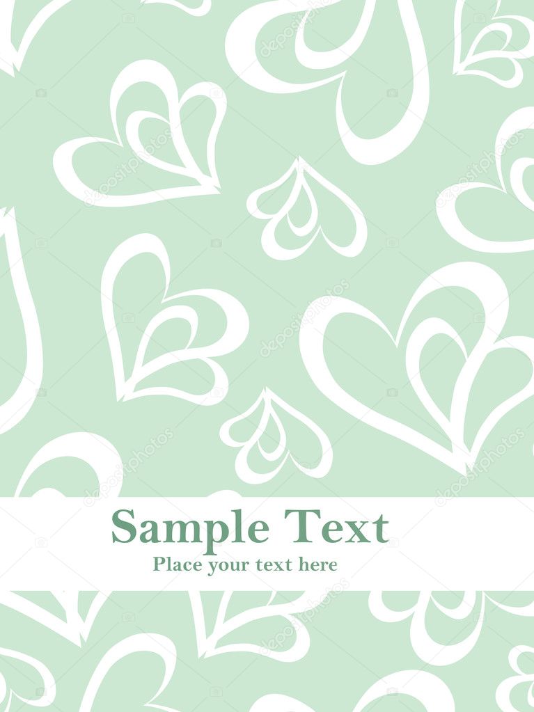 Green background with love vector