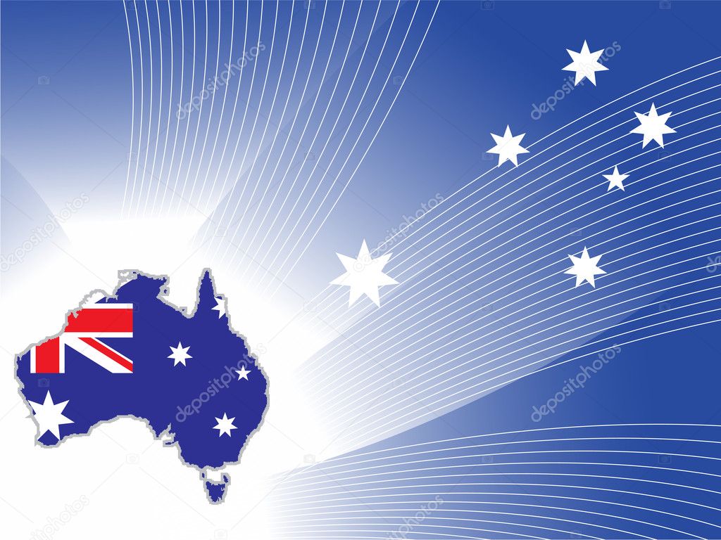 Background with australia map