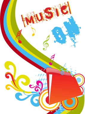 Musical composition disco clipart