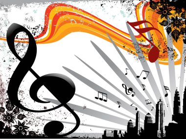 Musical composition disco series clipart