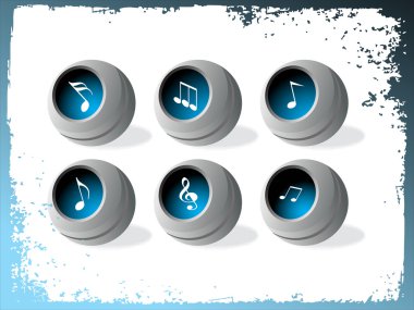 Musical composition disco series clipart