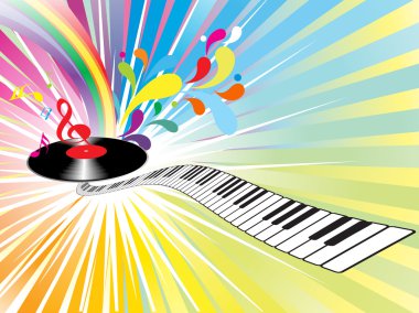 Musical composition disco series clipart