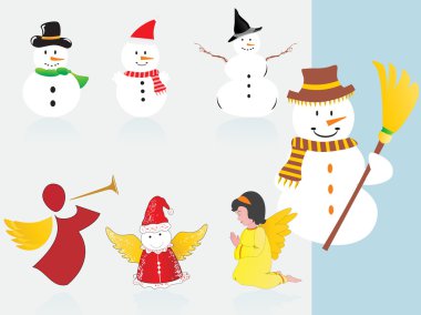 Collection of christmas icons clipart