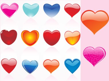 Background with hearts clipart