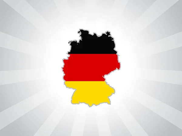 Arrière plan avec carte allemande isolée — Image vectorielle