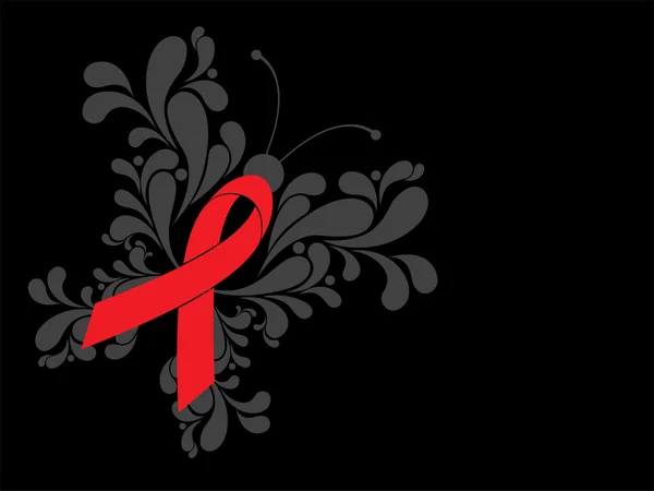 Kelebek şekli ile HIV şerit — Stok Vektör