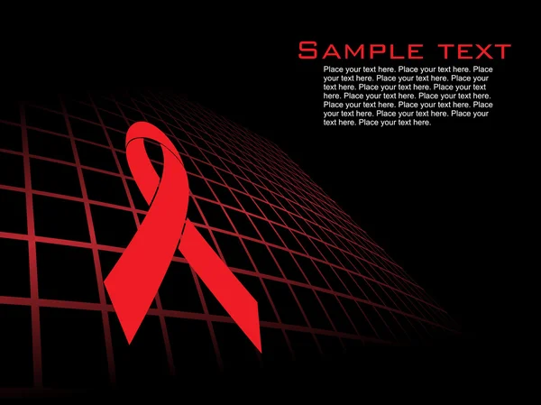 Abstract background with hiv ribbon — Stock Vector