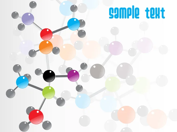 Ilustración de molécula abstracta — Vector de stock