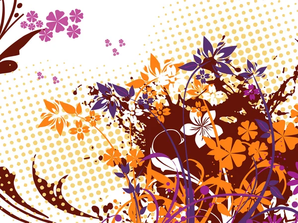 Bunte Blume Hintergrund — Stockvektor