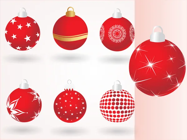 Collection de boule de Noël — Image vectorielle