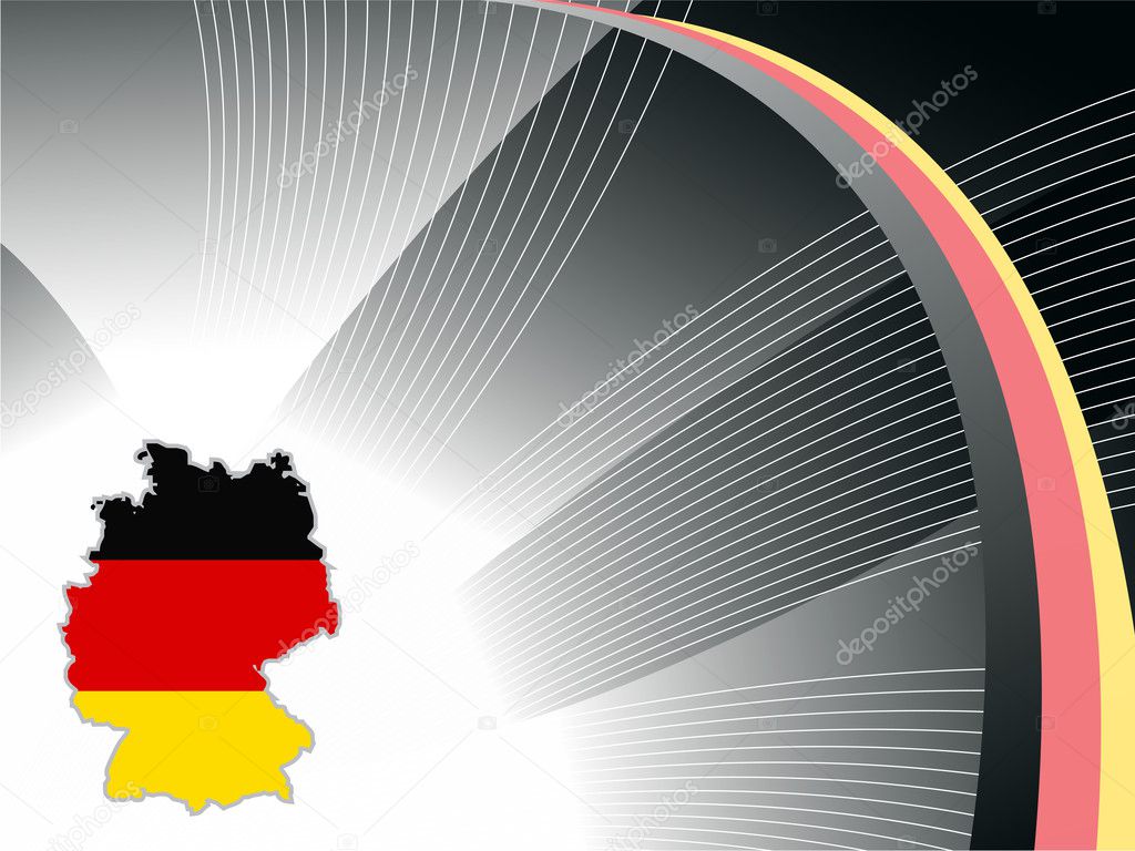 German map in flag pattern