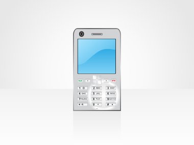 modern cep telefonu beyaza izole edildi