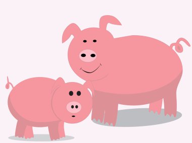 Cute pig illustration clipart