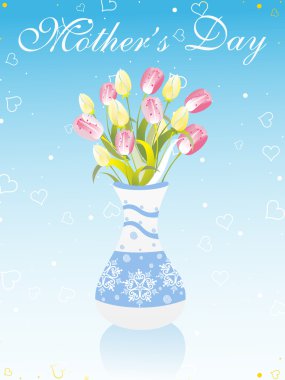 Background with flower pot clipart