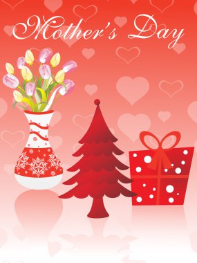 Mother day background with many object clipart