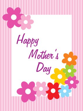 Happy mother day card clipart