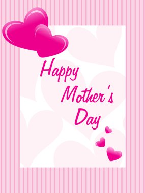 Mother day card with heart shape clipart