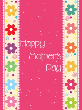 Pretty mother day card clipart