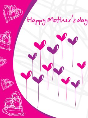 Artistic pattern mother day card clipart