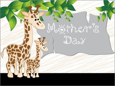 Artistic design background with giraffe clipart