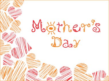 Mothers day with love background clipart