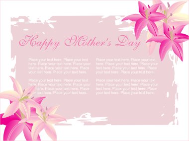 Flower frame for mother day clipart