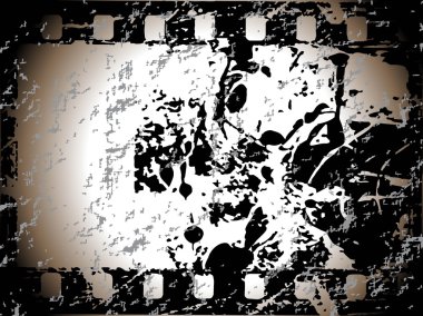 Movie stripe with grunge elements clipart