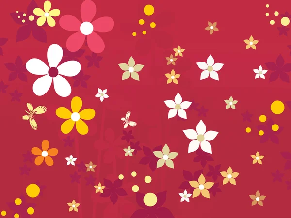 Φόντο με πολύχρωμα λουλούδια — Διανυσματικό Αρχείο