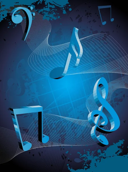 Брудний фон з музичними нотами — стоковий вектор