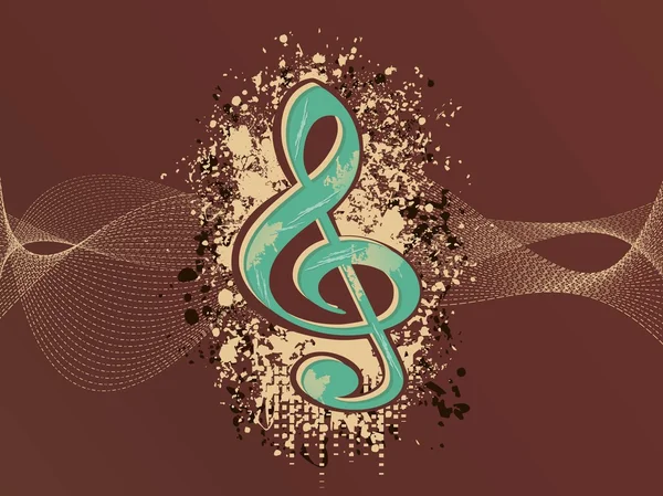 Grungy notes de musique fond — Image vectorielle