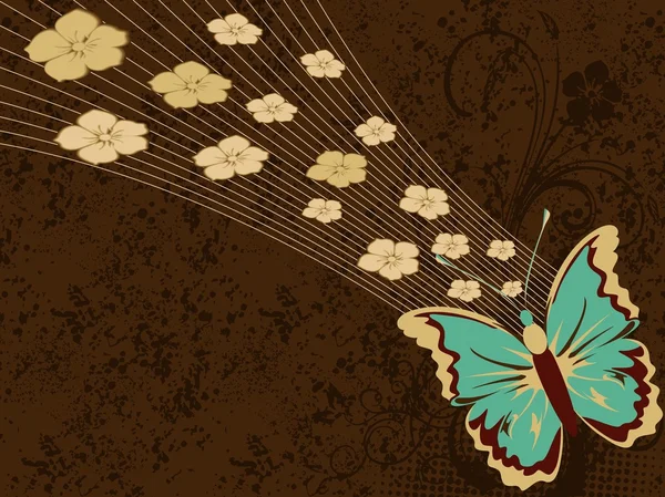 Textura de fondo con mariposa — Archivo Imágenes Vectoriales