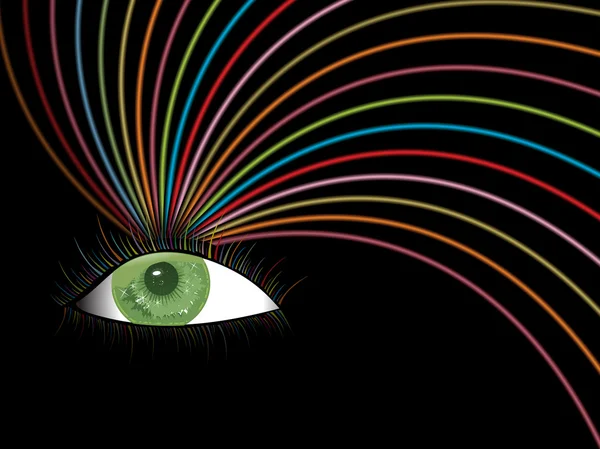 Gözleri renkli çizgiler — Stok Vektör