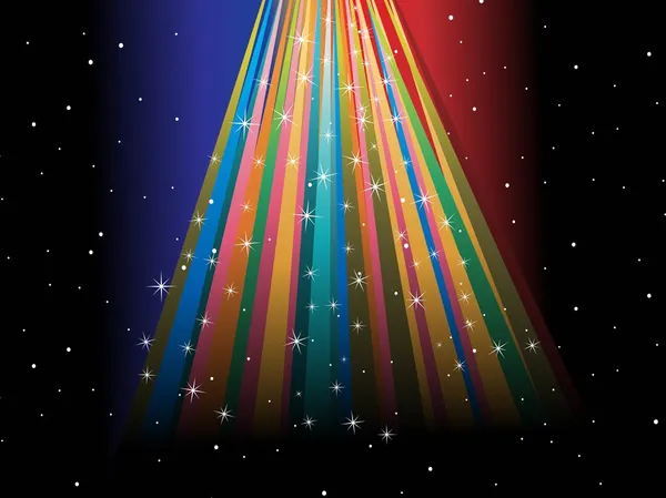 Starburst regenboog stralen illustratie — Stockvector