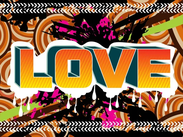 Grungy Textur Hintergrund mit Liebe — Stockvektor